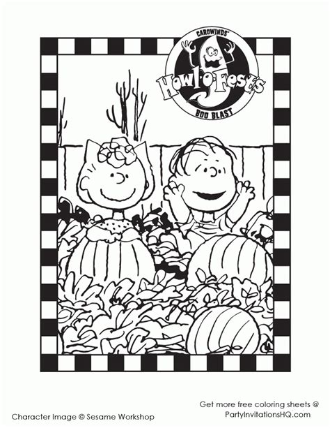 Charlie Brown Great Pumpkin Coloring Pages - Coloring Home