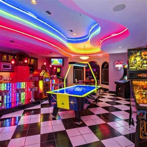 Pin By Dori On Neon In 2020 Arcade Game Room Arcade Room Game Room Design