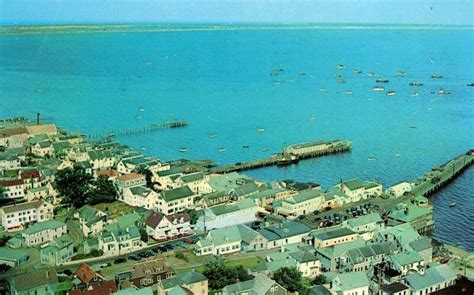 1953 Aerial View Of Harbor Provincetownma Barnstable County Vintage