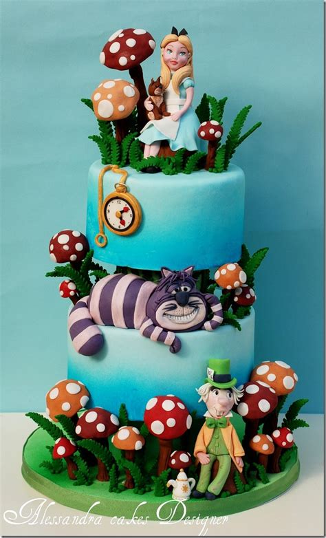 Marvelous Alice In Wonderland Cake Between The Pages