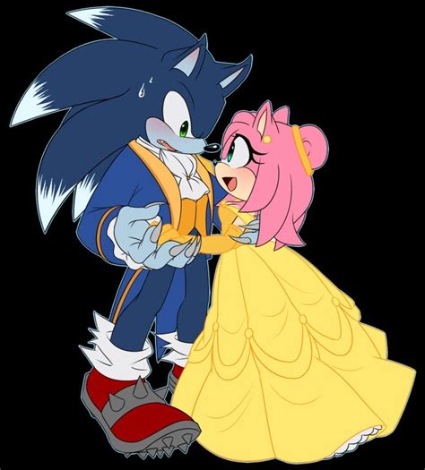 Pin By James Pierre On Beauty And The Beast Sonic And Amy Sonic And
