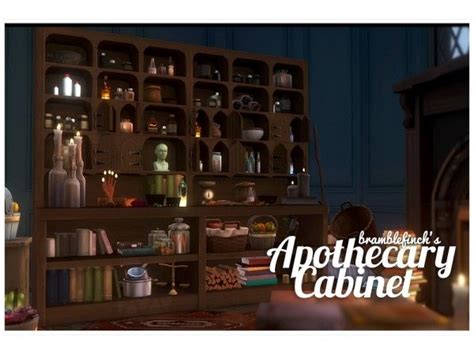 Apothecary Cabinet By Bramblefinch Sims 4 Sims Sims 4 Cc Furniture