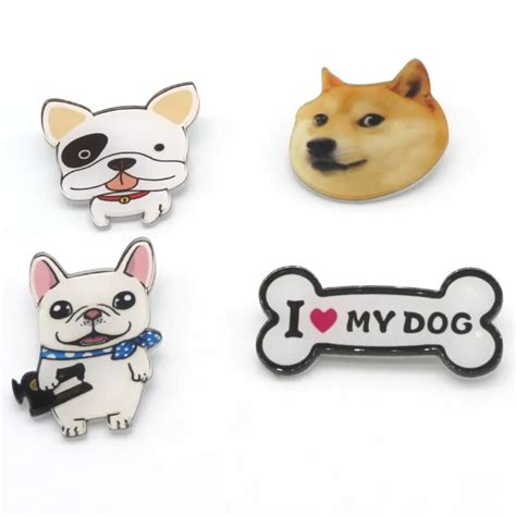 Amazing 1pc Cut Dog Brooch Pins 11 Designs Cloth Shirt Cartoon Pin