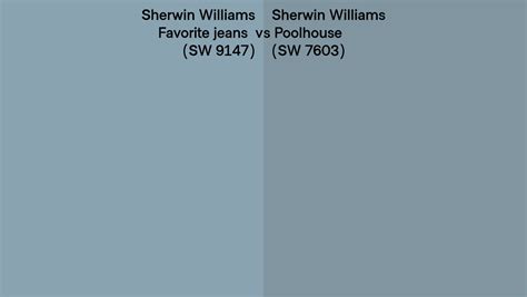 Sherwin Williams Favorite Jeans Vs Poolhouse Side By Side Comparison