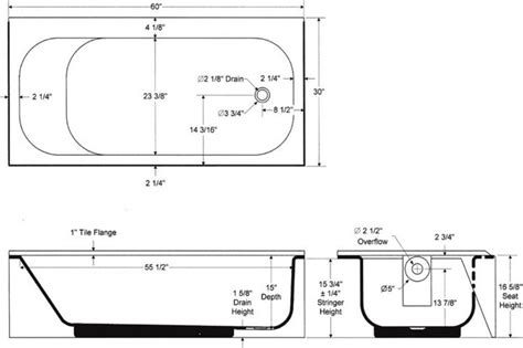 Standard tubs with apron fronts are 60 inches (152 centimeters) long and 30 to 32 inches (76 to 81 centimeters) wide. Standard Soaking Tub Size | Shapeyourminds.com
