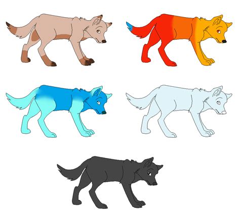 Five Element Wolf Adopts By Sexophobia On Deviantart
