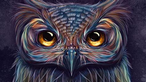 1920x1080px Free Download Hd Wallpaper Owl Colorful Artist