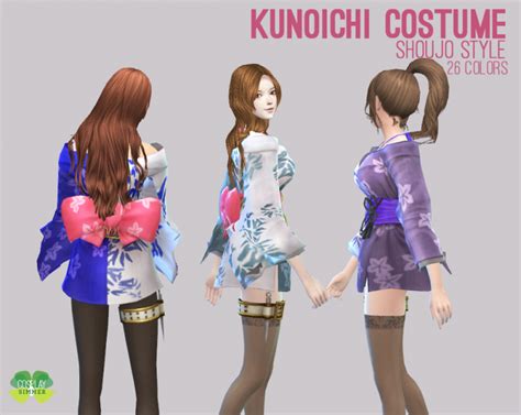 Kunoichi Costume For The Sims 4 By Cosplay Simmer Sims 4 Sims 4