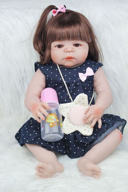 55cm Full Body Silicone Reborn Girl Baby Doll Toys 22inch Newborn