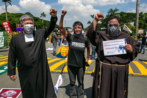 church groups join protests as duterte delivers state of the nation address catholic news