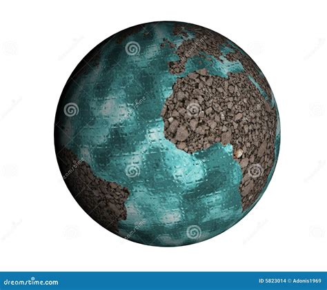 Cracked Earth Globe Stock Photo Image Of Cracked Global 5823014