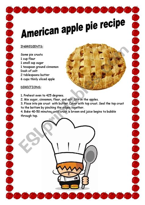 Printable Apple Pie Recipe