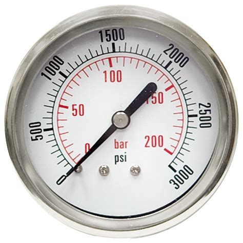 3000 Psi 200 Bar 25 Pm Dry Gauge Pressure And Vacuum Gauges