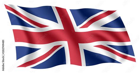 Britain Flag Isolated National Flag Of United Kingdom Uk Waving