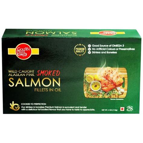 Buy Golden Prize Smoked Pink Salmon Fillet Wild Alaskan In Oil
