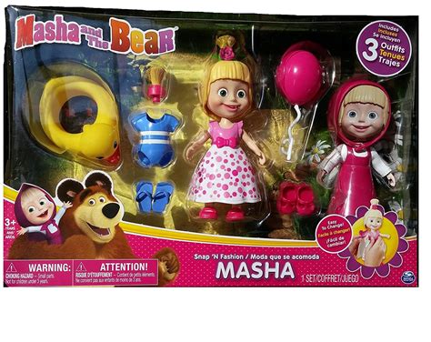 Buy Masha And The Bear Masha Snap N Fashion 3 Complete Outfits Swimming Ducky Snap On
