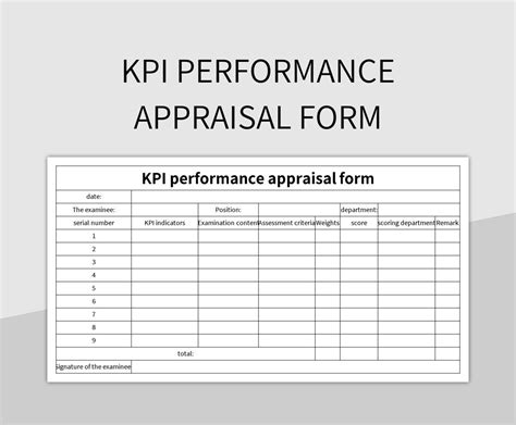 Kpi Performance Appraisal Form Excel Template And Google Sheets File Sexiezpix Web Porn