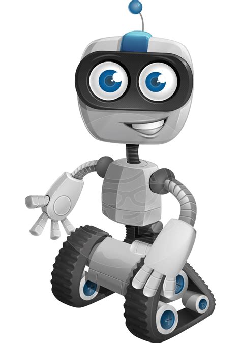 Robot With Wheels Cartoon Character Stock Vector Images Graphicmama