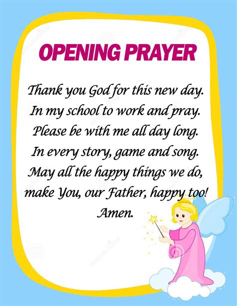 Classroom Morning Prayer For Kids Morning Walls