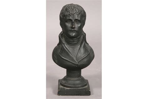 Painted Terracotta Plaster Painted Bust Napoleon