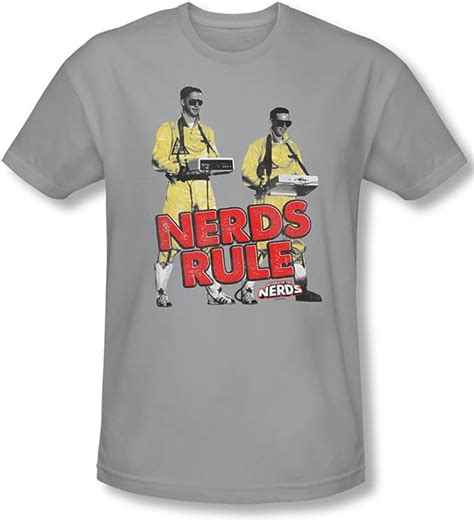 Revenge Of The Nerds Mens Nerds Rule Slim Fit T Shirt Amazonca