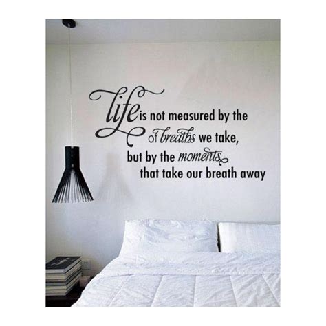 Life is not measured by the breaths we take quote tile. HM Wall Decal Life Is Not Measured By The Breaths We Take But By... Wall Quote Decal | Temple ...