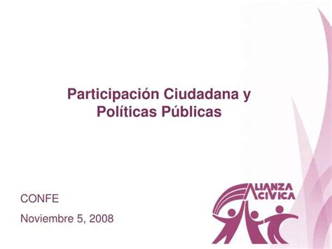 PPT Participación Ciudadana y Políticas Públicas PowerPoint