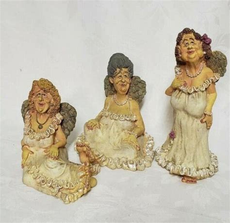 Alberta Jo Collectible Resin Figurine Guardian Grannies Set Of 3