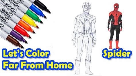 Spider man far from home coloring page. SPIDER-MAN Far From Home Color From Pen Draw Coloring ...