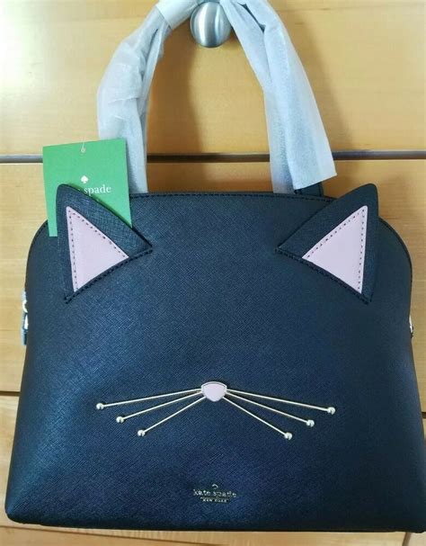 Nwt Kate Spade Cats Meow Cat Lottie Shoulder Bag Black 98687162739