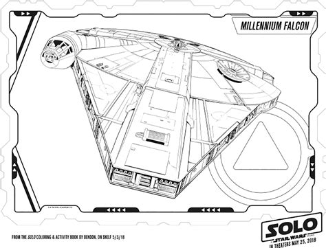 Le Faucon Millenium  Coloriage Star Wars  Coloriages pour enfants