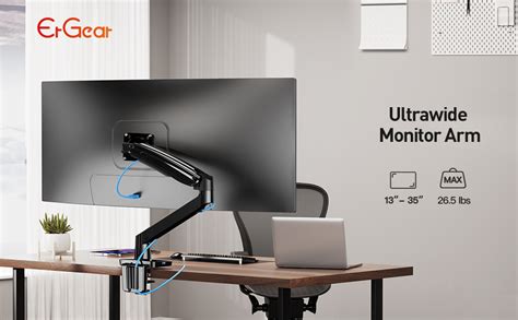 Ergear Ultrawide Monitor Arm With Usb Monitor Mount Fits