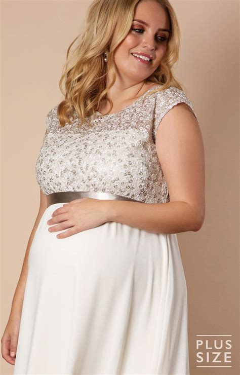 Mia Plus Size Maternity Dress Ivory Maternity Wedding Dresses