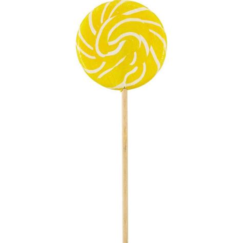 Large Yellow Swirly Lollipops 6ct Party City