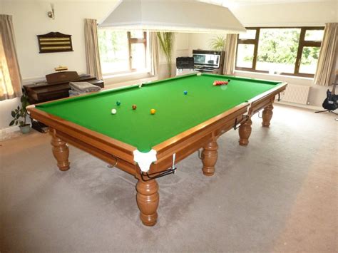 The snooker table size will determine the dimensions and a full size table is 12 feet by 6 feet. Another Re-rubber and Re-cover on a full size snooker ...
