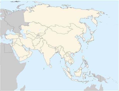 Asie Slepá Mapa Mapa