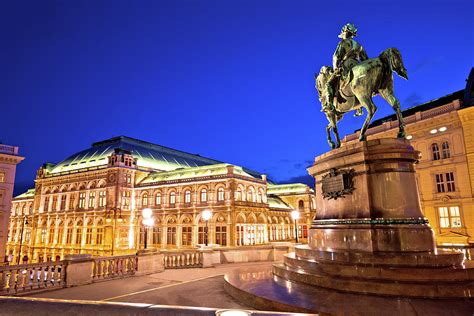 Vienna State Opera House Square And Architecture Evening View