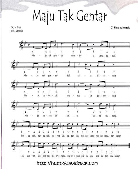 Partitur Lagu Wajib dan Nasional