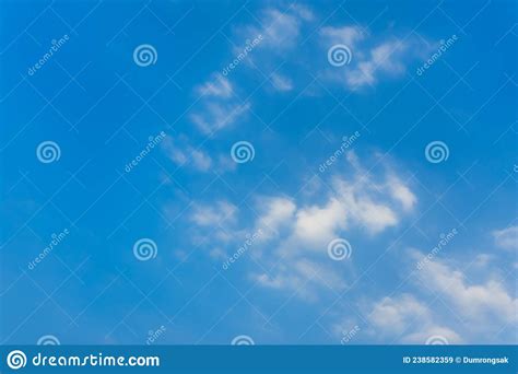 Bright Blue Sky With White Fluffy Clouds Stock Image Image Of Clear