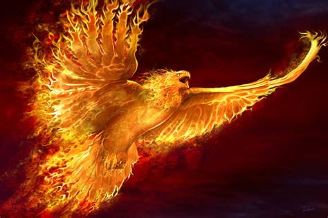 Phoenix Rising Tom Wood Fantasy Art