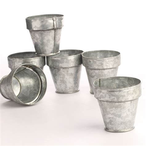 Sold and shipped by spreetail. Small Galvanized Flower Pots