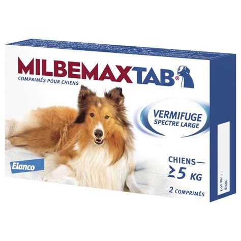 11 90 Vermifuge Milbemax Tab chien de 5 à 75 kg ELANCO Une Pharmacie
