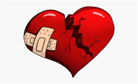 Red Broken Heart Png Free Transparent Clipart Clipartkey
