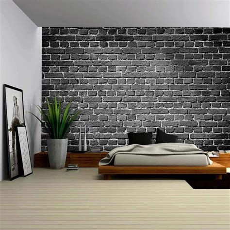 Wall26 Old Dark Brick Wall Texture Background Removable Wall Mural