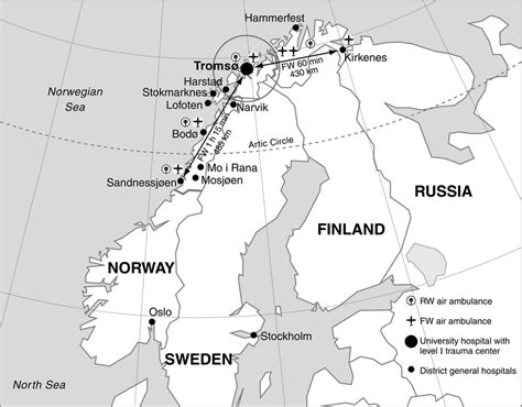 Map Of The Nordic Countries Showing The Location Of The
