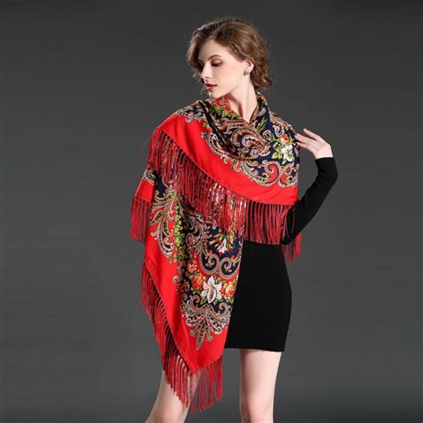 sjaals zomer fashion scarf for women russia ethnique cashmere embroidery scarf ladies blanket
