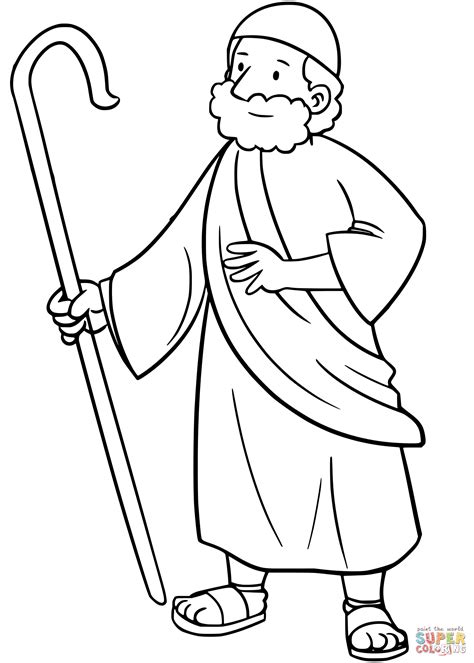Moses coloring page | Free Printable Coloring Pages