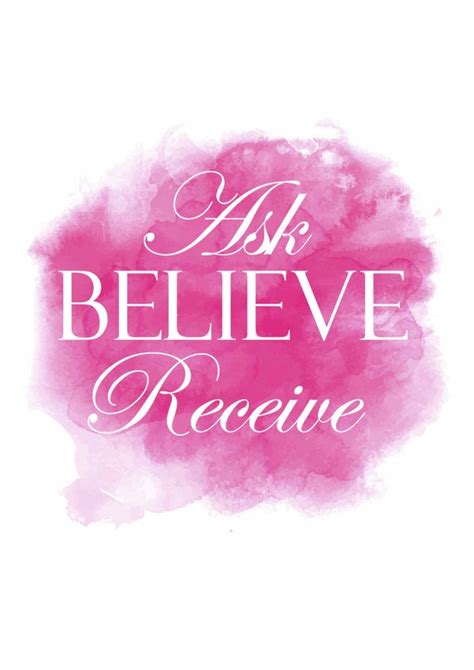 Items Similar To A3 Ask Believe Receive Print On Etsy