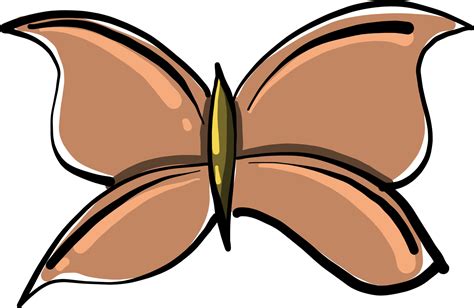 Beige Butterfly Illustration Vector On White Background 13531430