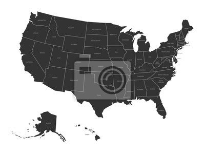 Colorea Tus Dibujos Mapa De Estados Unidos Con Nombres De Estados Para